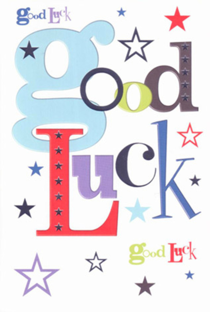 Brimming with character, this vibrant good luck card seems to echo the bustling vibrancy of Rotherhithe's riverside cafés and historic wharfs on a sunny afternoon. Each letter in its lively greeting is painted with a unique personality: a broad brushstroke of pastel blue, a slender trace of midnight black, and bold glimmers of red-each punctuation matched by playful, shimmering stars that skip across the clean white canvas. The harmony of cool, calming blues with lively reds and lush greens lets every word and embellishment breathe, reminiscent of the open, welcoming spaces found near King's Stairs Gardens. Scattered stars-ranging from striking to subtle-conjure images of celebratory confetti, as if the card is gently cheering for the next step in someone's journey: be it a new role at Canada Water or another beginning near Surrey Quays. There's a tactile joy in the card's pristine finish, a sense of optimism and friendship pulsing through its wholehearted design. Ready to accompany any well-wish or bouquet, this card becomes a warm, steadfast talisman-full of hope, encouragement, and that quietly infectious optimism found in the heart of Rotherhithe.